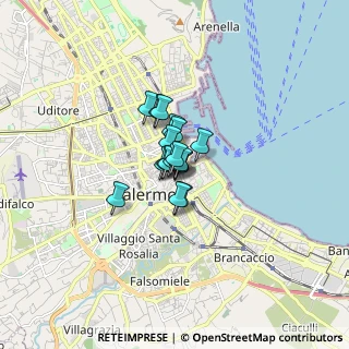 Mappa Via Vittorio Emanuele 261 Scala B, 90133 Palermo PA, Italia (0.73778)