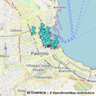 Mappa Via Vittorio Emanuele 261 Scala B, 90133 Palermo PA, Italia (0.9125)