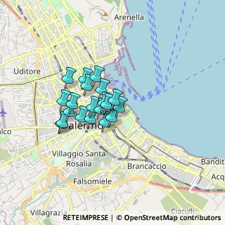 Mappa Via Maletto, 90133 Palermo PA, Italia (1.2995)