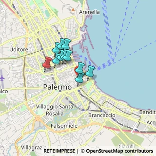 Mappa Via Maletto, 90133 Palermo PA, Italia (1.28636)