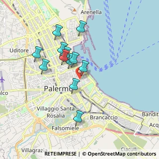 Mappa Via Maletto, 90133 Palermo PA, Italia (1.75083)