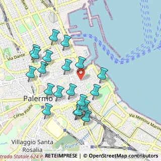 Mappa Via Maletto, 90133 Palermo PA, Italia (1.0745)
