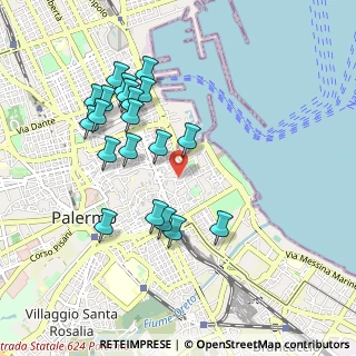 Mappa Via Maletto, 90133 Palermo PA, Italia (1.049)