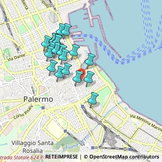 Mappa Via Maletto, 90133 Palermo PA, Italia (0.9365)