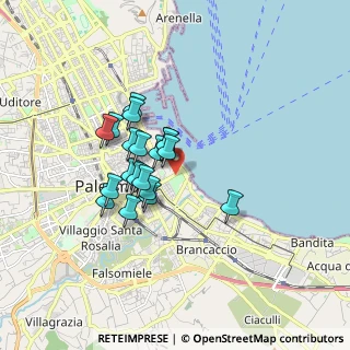 Mappa Piazzetta Porta Reale, 90133 Palermo PA, Italia (1.43947)