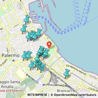 Mappa Piazzetta Porta Reale, 90133 Palermo PA, Italia (1.051)