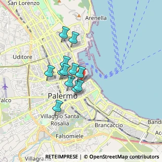 Mappa Piazza Cassarelli, 90133 Palermo PA, Italia (1.38333)
