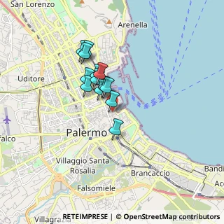 Mappa Via Giovanni Meli, 90133 Palermo PA, Italia (1.36308)