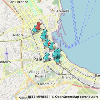 Mappa Via Bandiera, 90133 Palermo PA, Italia (1.205)