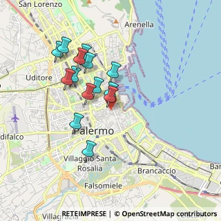 Mappa Via Bandiera, 90133 Palermo PA, Italia (1.79857)