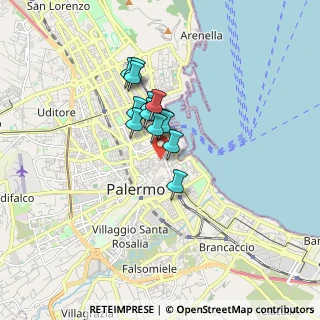 Mappa Via Bandiera, 90133 Palermo PA, Italia (1.21538)