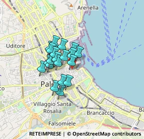 Mappa Vicolo della Guardiola, 90133 Palermo PA, Italia (1.249)