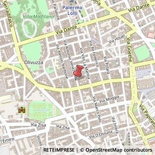 Mappa Via Antonio Veneziano, 75, 90138 Palermo, Palermo (Sicilia)