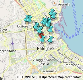 Mappa 90138 Palermo PA, Italia (1.40474)