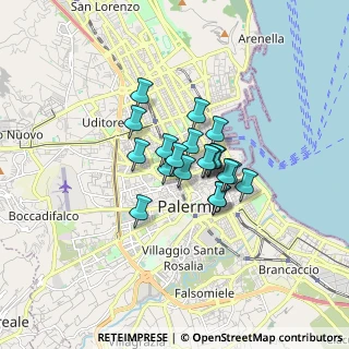 Mappa 90138 Palermo PA, Italia (1.1185)