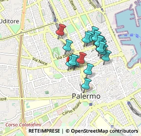 Mappa Corso Camillo Finocchiaro Aprile, 90100 Palermo PA, Italia (0.739)