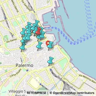 Mappa Piazza Fonderia, 90133 Palermo PA, Italia (0.9605)