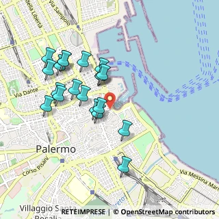 Mappa Piazza Fonderia, 90133 Palermo PA, Italia (0.98)