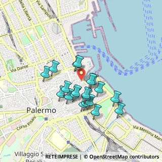 Mappa Piazza Fonderia, 90133 Palermo PA, Italia (0.7905)