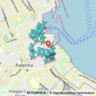 Mappa Piazza Fonderia, 90133 Palermo PA, Italia (0.7315)