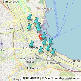 Mappa Piazza Fonderia, 90133 Palermo PA, Italia (1.49077)