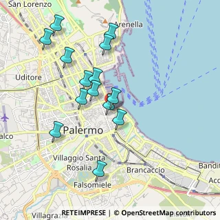 Mappa Piazza Fonderia, 90133 Palermo PA, Italia (2.01286)
