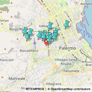 Mappa Palermo, 90135 Palermo PA, Italia (1.25571)