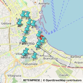 Mappa Via Lincoln, 90133 Palermo PA, Italia (2.1425)