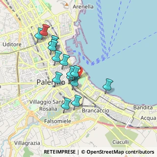 Mappa Via Lincoln, 90133 Palermo PA, Italia (1.77867)