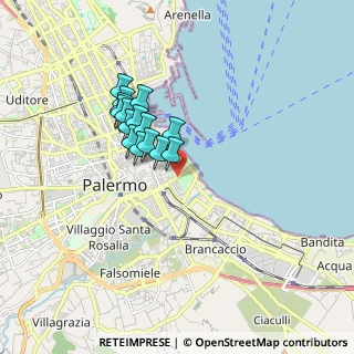 Mappa Via Lincoln, 90133 Palermo PA, Italia (1.51533)
