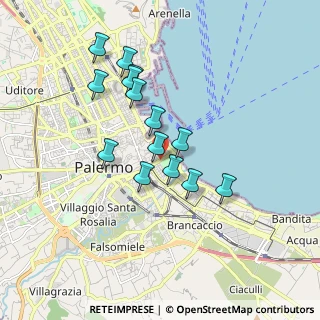 Mappa Via Lincoln, 90133 Palermo PA, Italia (1.71143)