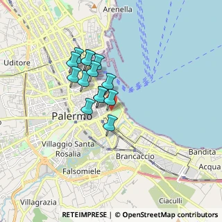 Mappa Via Lincoln, 90133 Palermo PA, Italia (1.44)