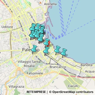 Mappa Via Lincoln, 90133 Palermo PA, Italia (1.4775)