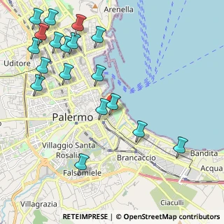 Mappa Via Lincoln, 90133 Palermo PA, Italia (2.93833)