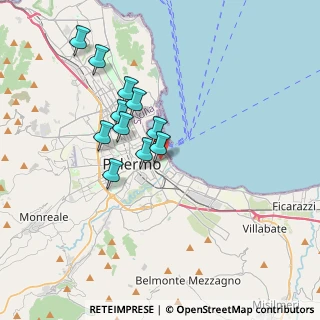 Mappa Via Lincoln, 90133 Palermo PA, Italia (3.36818)