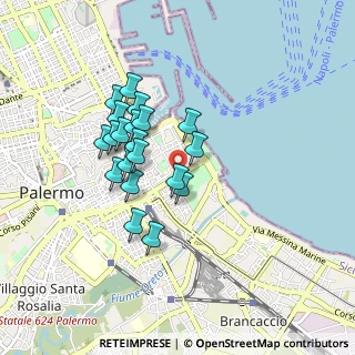 Mappa Via Lincoln, 90133 Palermo PA, Italia (0.8115)
