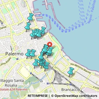 Mappa Via Lincoln, 90133 Palermo PA, Italia (0.91)