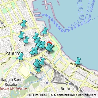Mappa Via Lincoln, 90133 Palermo PA, Italia (0.9195)