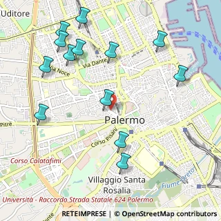 Mappa Via Colonna Rotta, 90134 Palermo PA, Italia (1.38923)