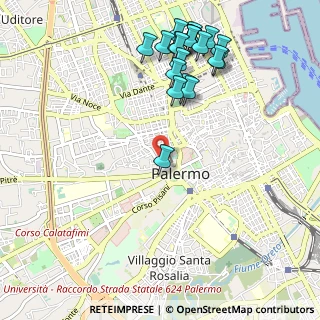 Mappa Via Colonna Rotta, 90134 Palermo PA, Italia (1.345)