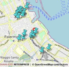 Mappa Via Carlo Botta, 90133 Palermo PA, Italia (1.147)