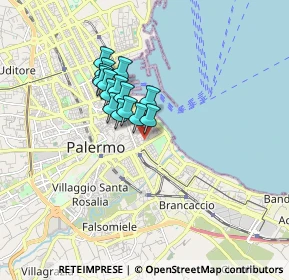 Mappa Via Carlo Botta, 90133 Palermo PA, Italia (1.324)