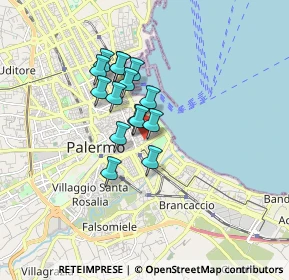 Mappa Via Carlo Botta, 90133 Palermo PA, Italia (1.32133)