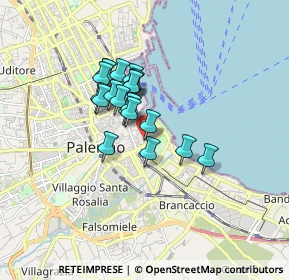 Mappa Via Carlo Botta, 90133 Palermo PA, Italia (1.3325)