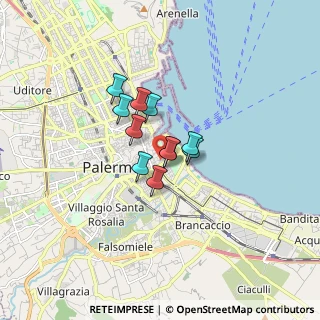 Mappa Via Gaet Filangeri, 90133 Palermo PA, Italia (1.07091)