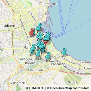 Mappa Via Gaet Filangeri, 90133 Palermo PA, Italia (1.189)