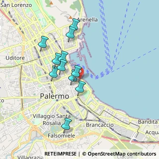 Mappa Piazzetta Aldo Tabascio, 90133 Palermo PA, Italia (1.76727)