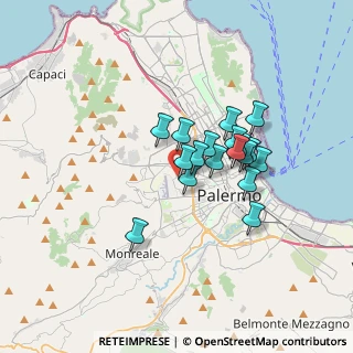 Mappa 90135 Palermo PA, Italia (2.83667)