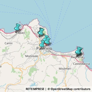 Mappa 90141, 90133 Palermo PA, Italia (8.37667)