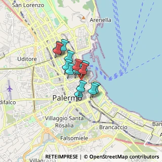 Mappa 90141, 90133 Palermo PA, Italia (1.06786)